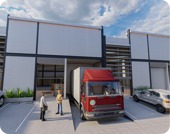 Bahia de cargamento en Practipark