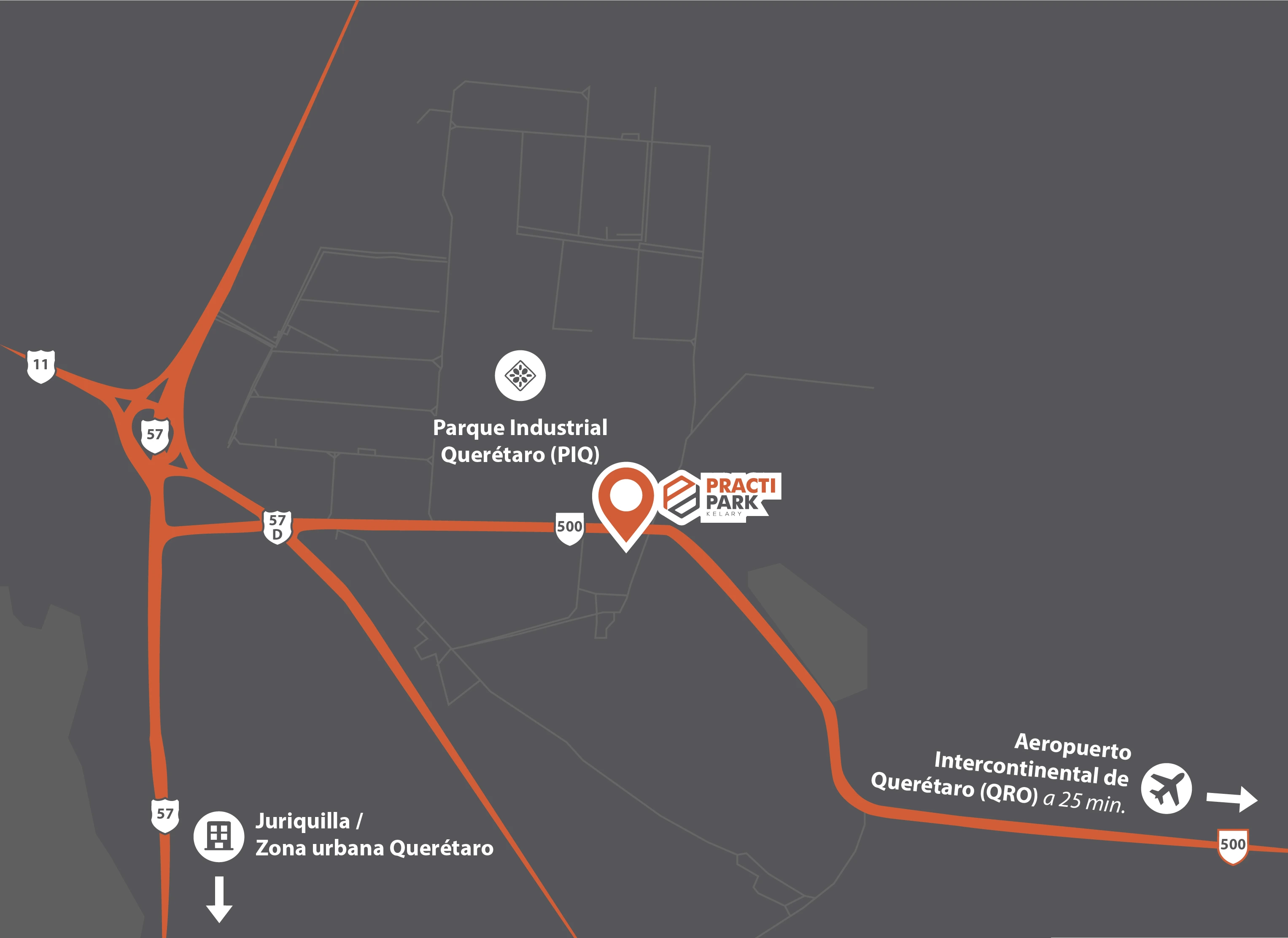 Mapa de las naves industriales